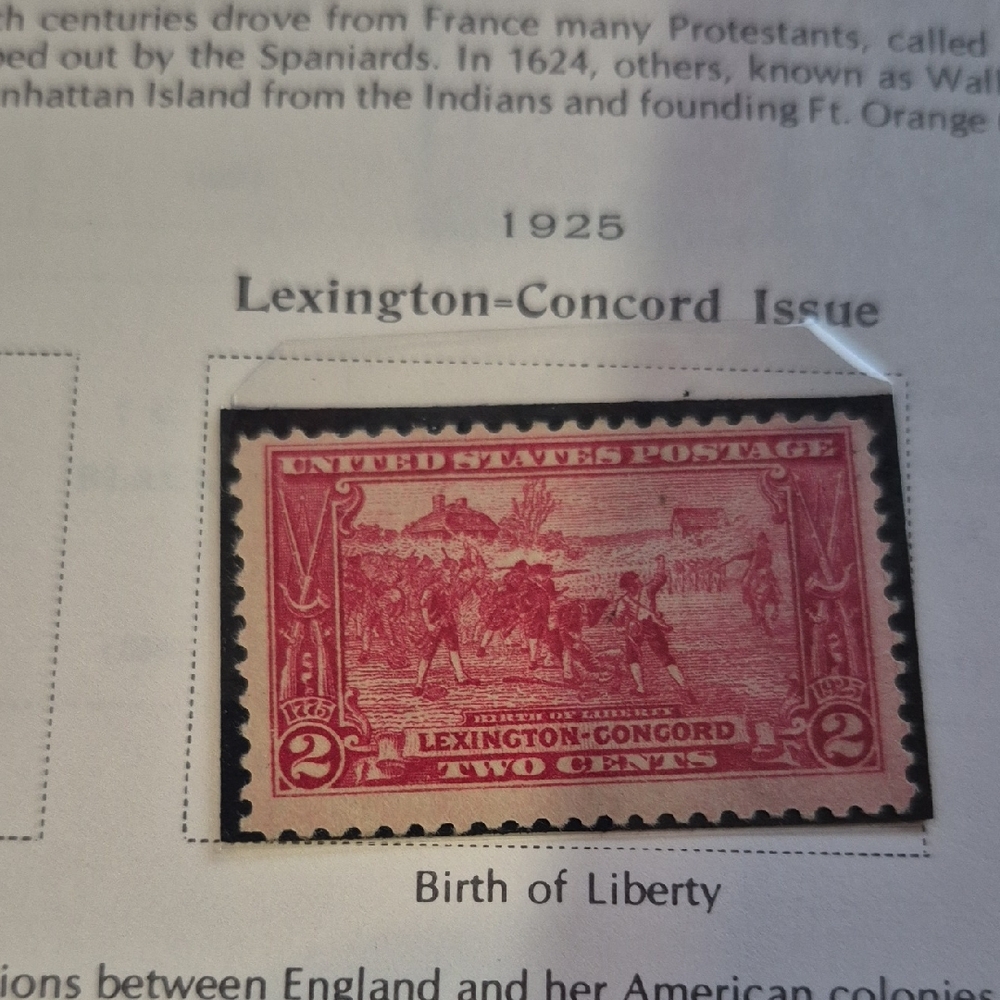 1925 Lexington-Concord Issue Two Cents Stamp - Red